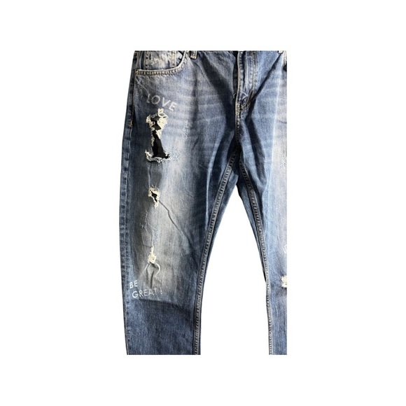 ZARA Z1975 Stamp distressed Basic Denim Jeans size 6 - Picture 5 of 13